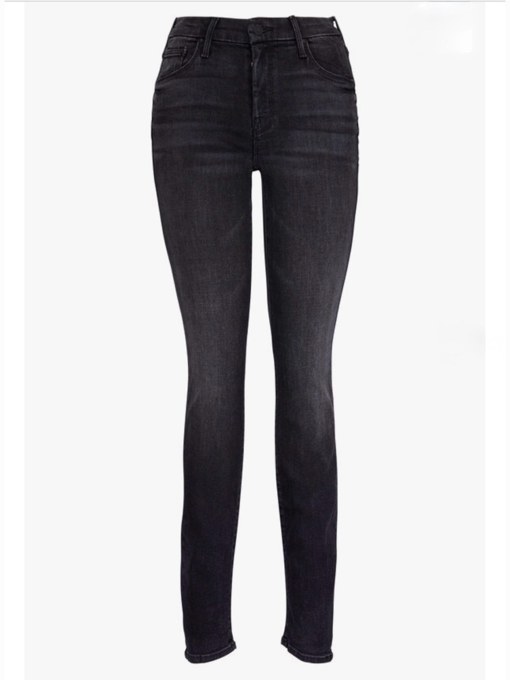 MOTHER The Looker Night Hawk Black High Waist Skinny Jeans 28 Dark Wash Stretch - Picture 7 of 16